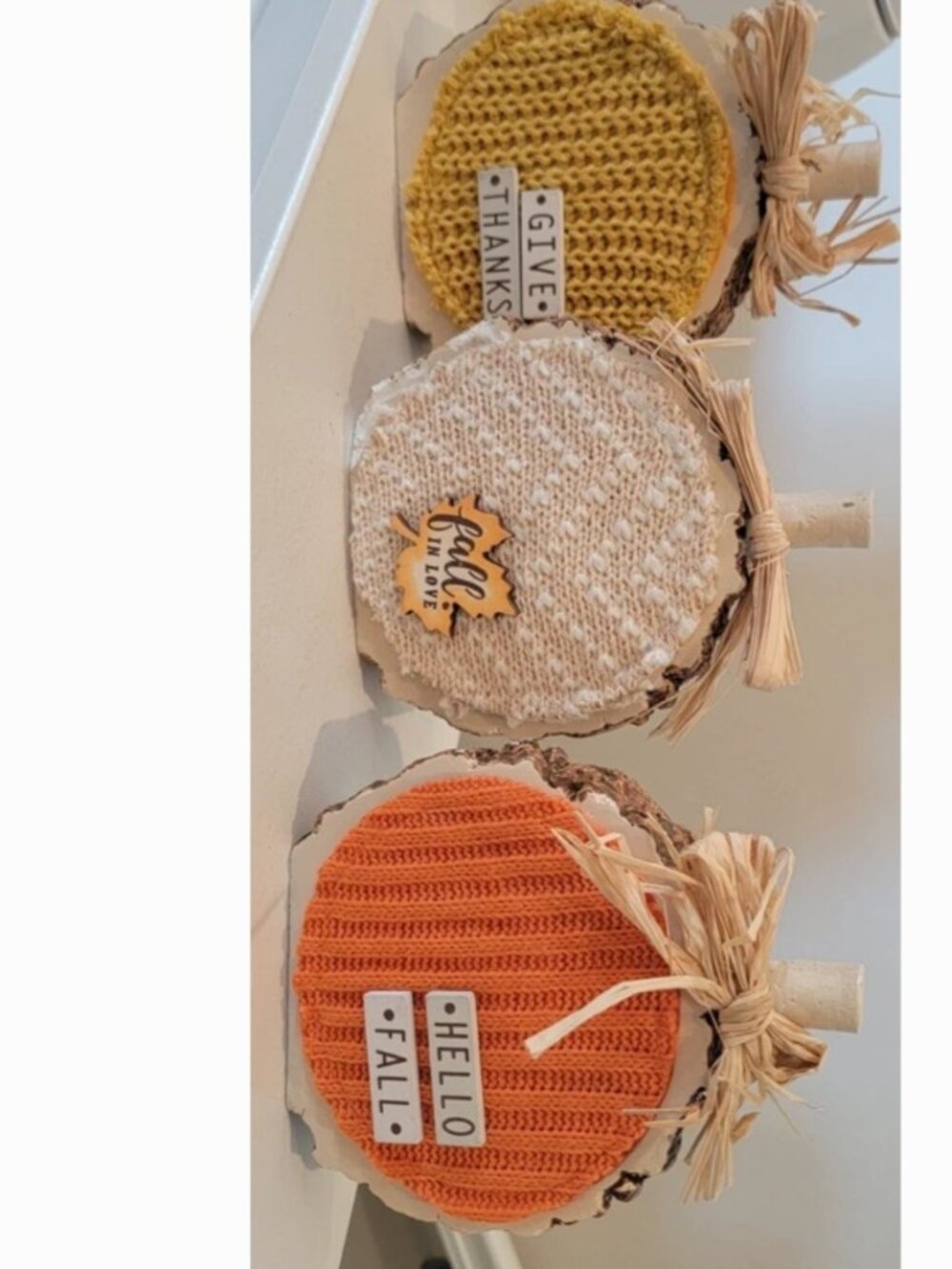 Set of 3- Fall Pumpkin Decor